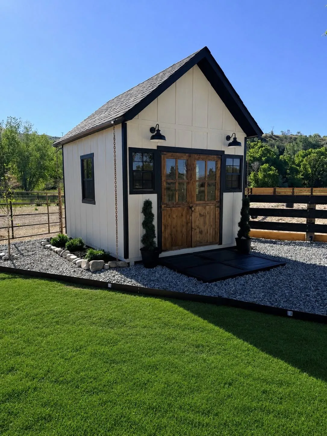 Modern farmhouse shed Preston Idaho